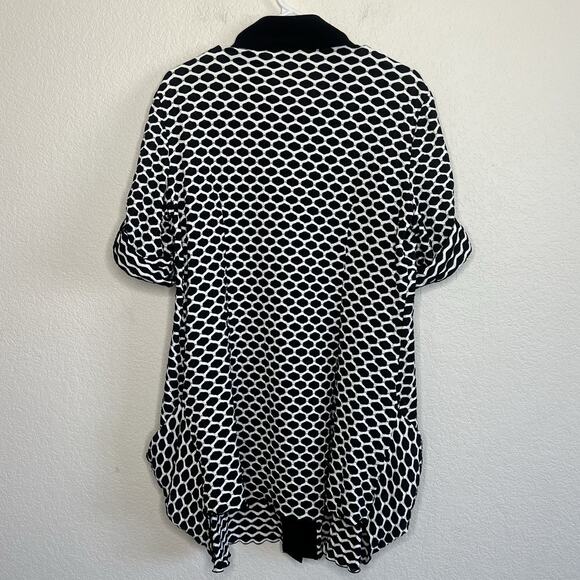 Joseph Ribkoff Size 14 White And Black Textured Jacket Lagenlook Art To Wear Af4 - Picture 7 of 9